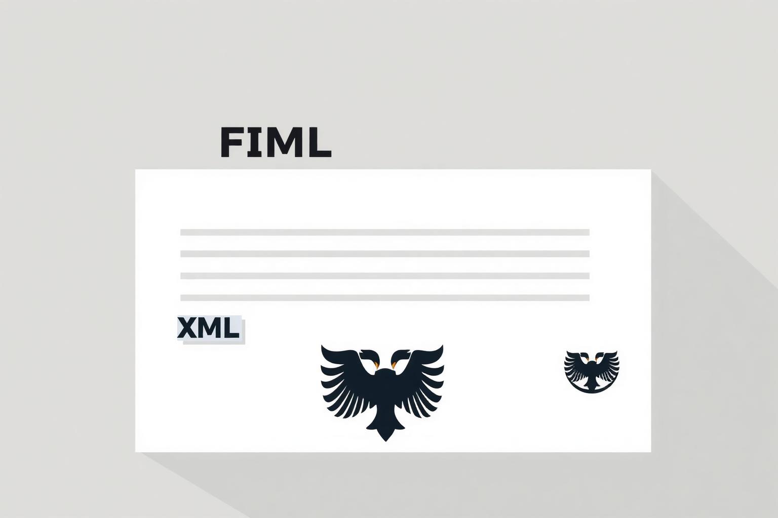 Albanian Fiskalizimi XML schema with NIVF and NSLF fiscal identifier badges