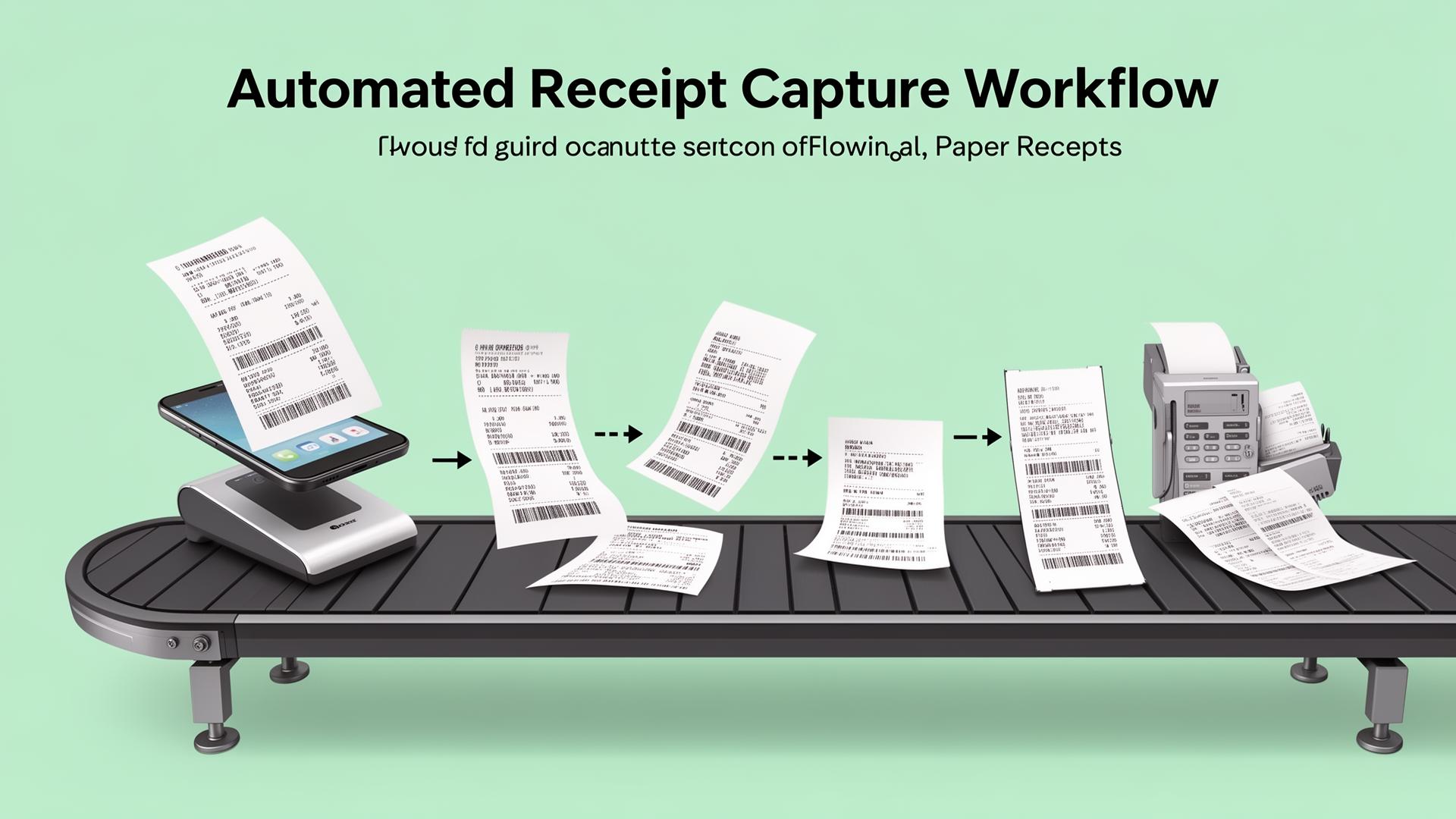 Automated receipt capture workflow diagram for freelancers
