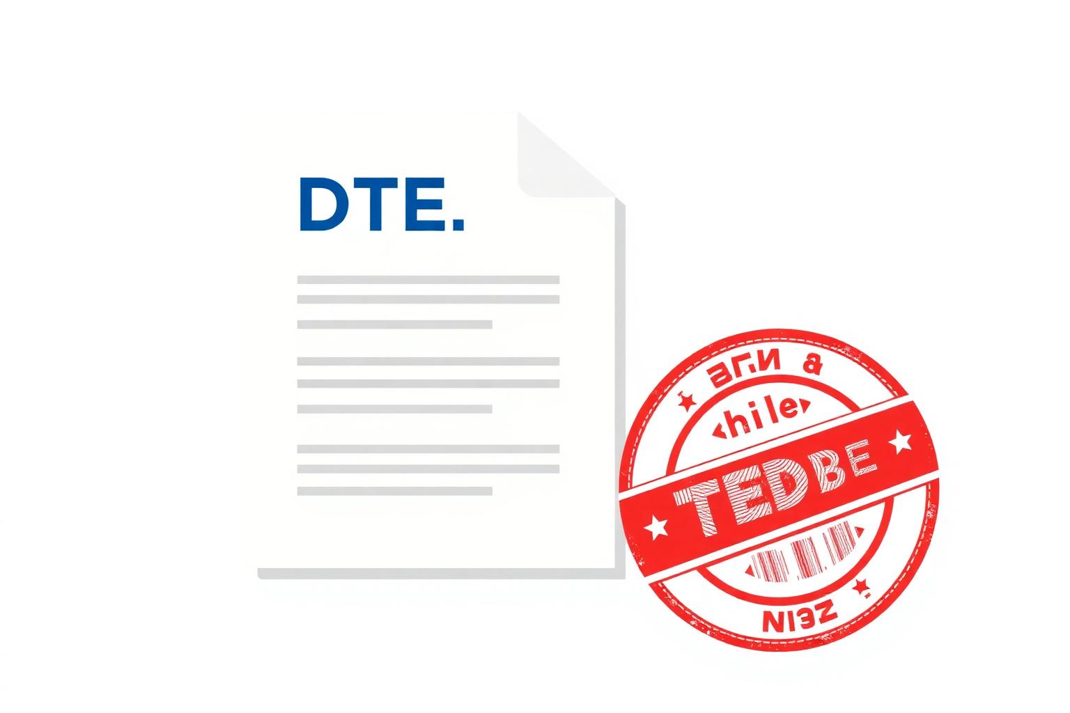 Chilean DTE XML document paired with a TED timbre barcode stamp