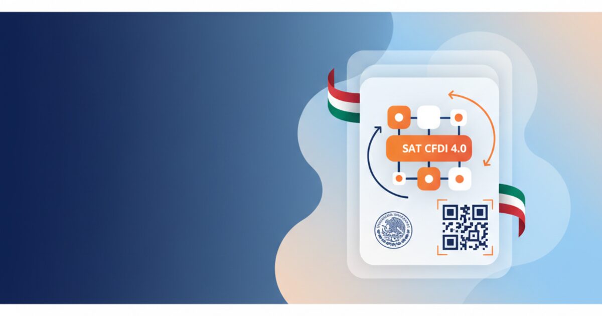 Editorial illustration of Mexico's end-to-end e-invoicing compliance guide for the mexico e invoicing cfdi guide guide