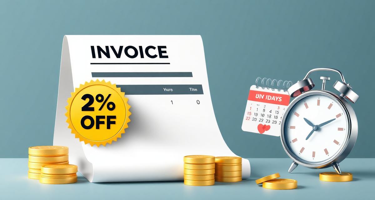 Invoice with early payment discount offer