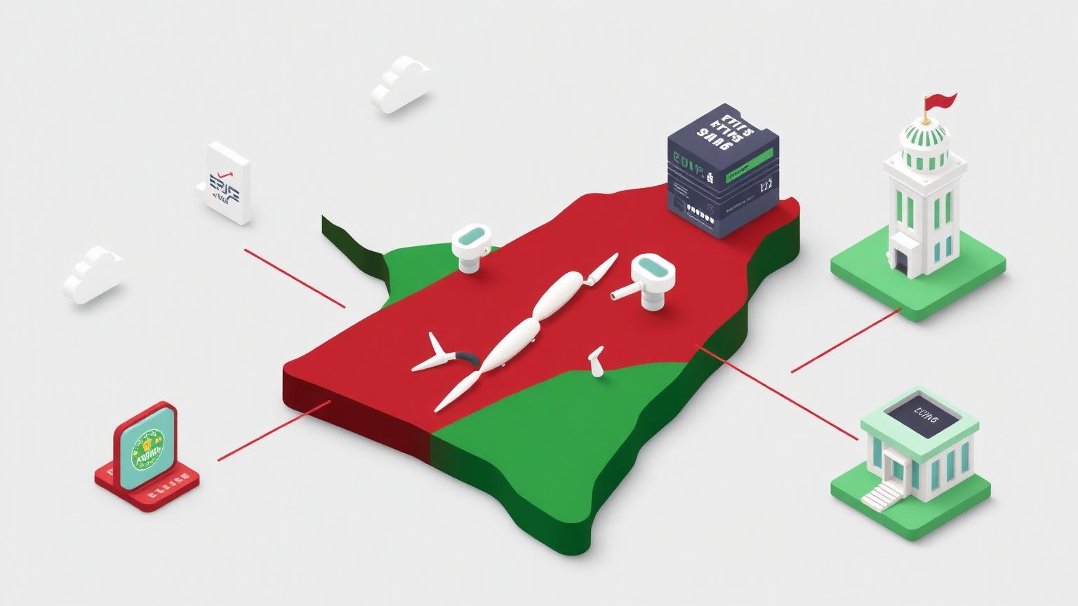 Editorial illustration of Kenya's KRA eTIMS device and invoice flow for the kra etims kenya explained guide