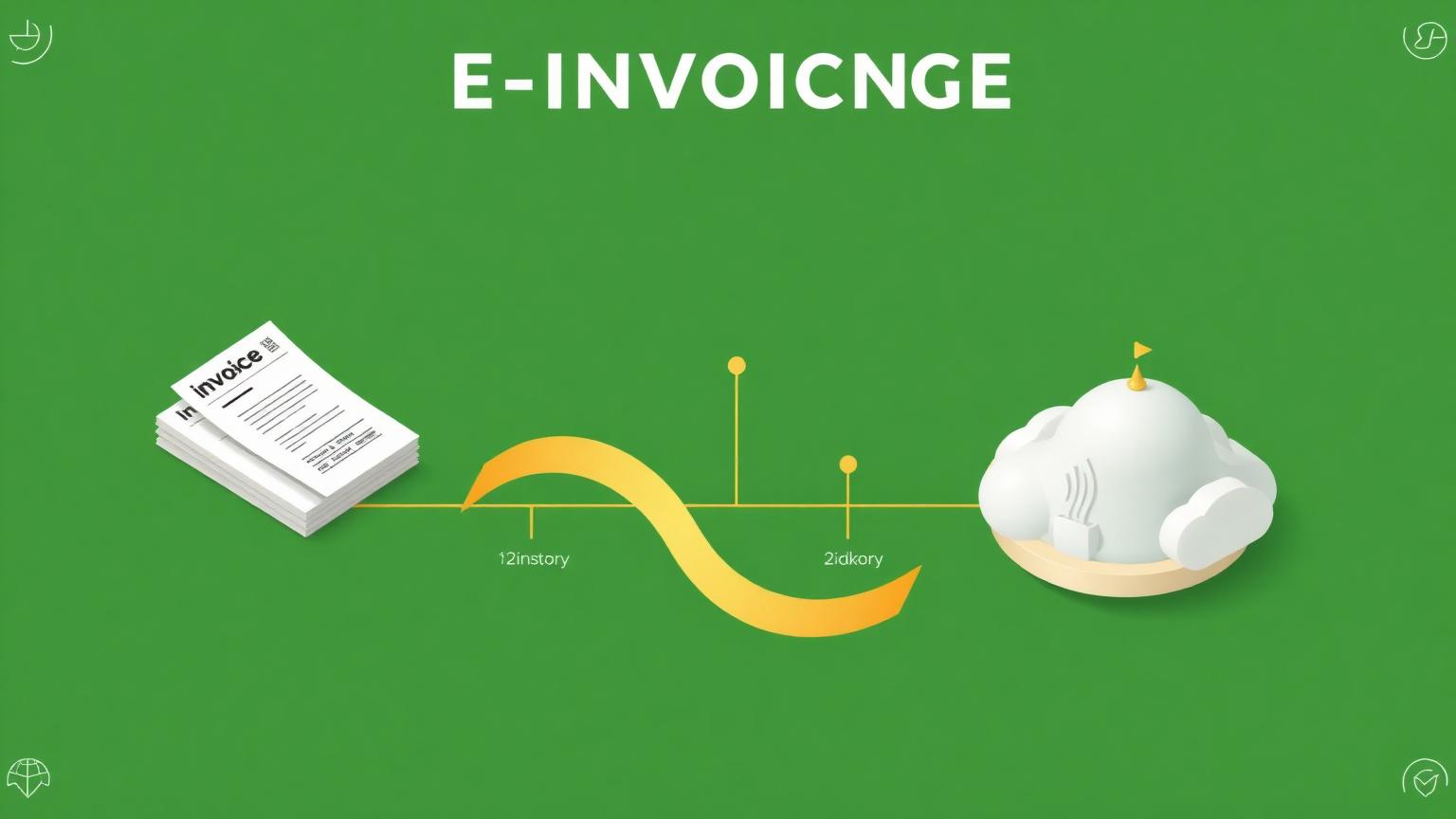 Editorial illustration of Saudi Arabia's e-invoicing compliance workflow for the zatca phase 2 explained guide