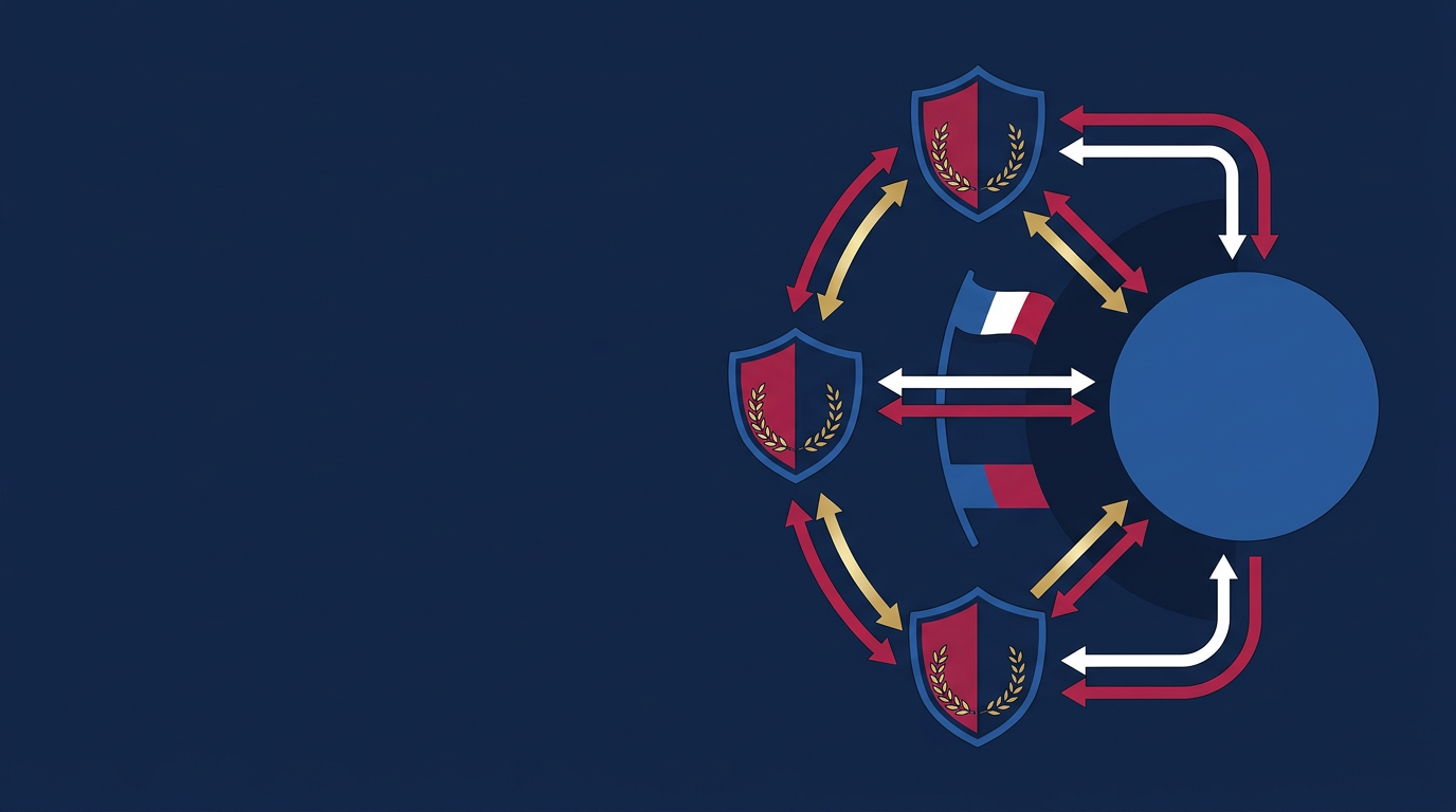 Editorial illustration of France's e-invoicing compliance workflow for the france ppf vs pdp e invoicing platforms guide