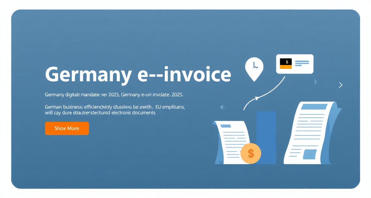 Editorial illustration of Germany's e-invoicing compliance workflow for the germany e invoice obligation 2025 guide