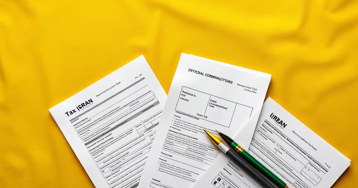 Ghana GRA tax compliance documents on gold background