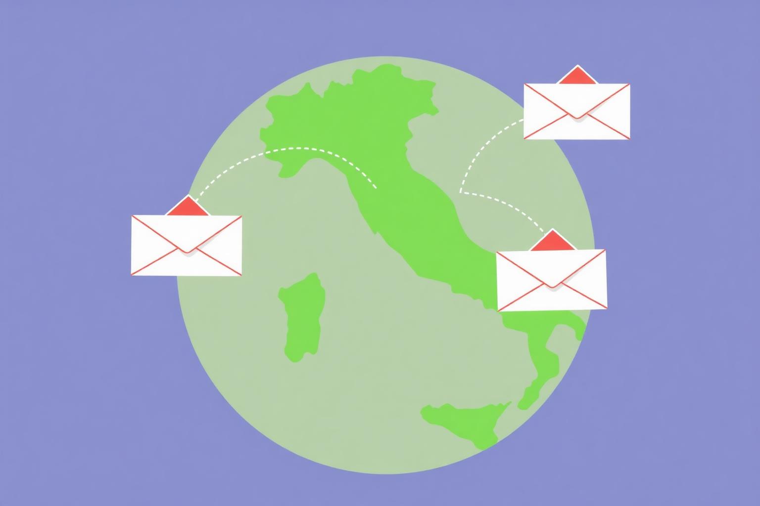 Editorial illustration of Italy's cross-border invoice routing for the italy sdi cross border e invoicing guide