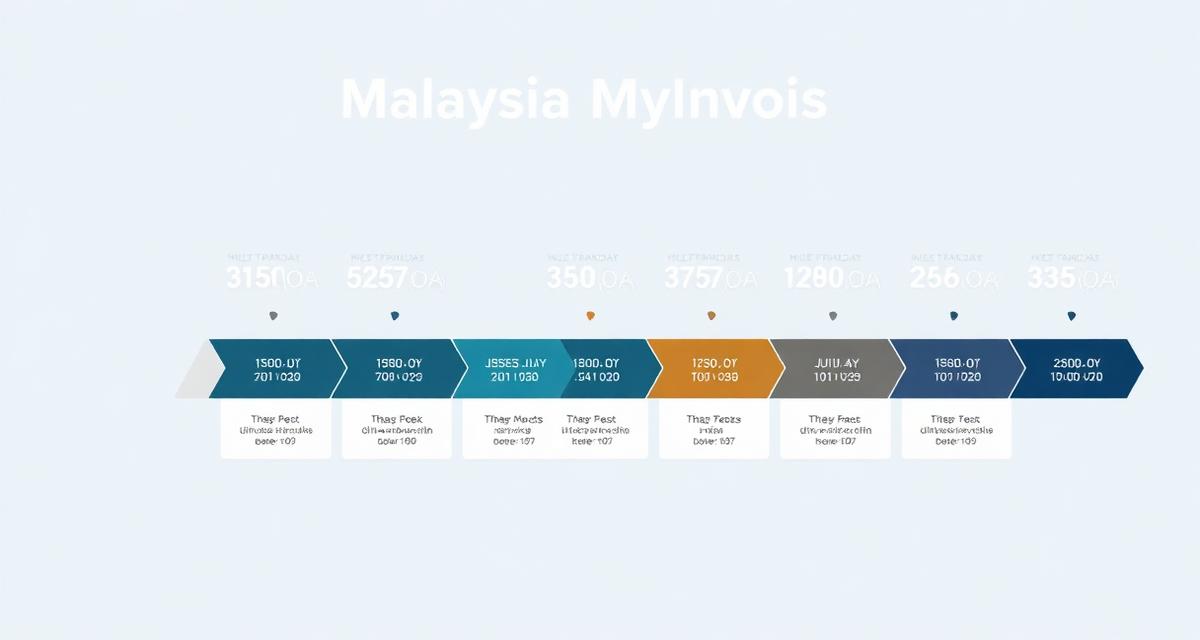 Editorial illustration of Malaysia's e-invoicing compliance workflow for the malaysia myinvois timeline 2024 2026 guide